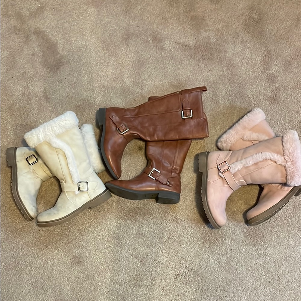 3 pairs of Ggirls size 2 fashion boots 👢